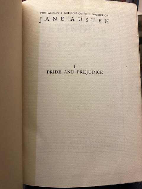 Works of Jane Austen - 7 volumes Adelphi Edition