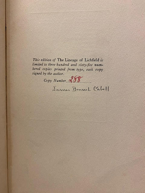 The Lineage of Lichfield: An Essay in Eugenics