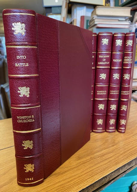 War Speeches [7 volumes]) - - Into Battle; The Unrelenting Struggle ; The End of the Beginning ; Onwards to Victory ; The Dawn of Liberation ; Victory ; Secret Session Speeches. ( all first editions )