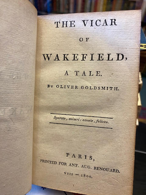The Vicar of Wakefield, A Tale