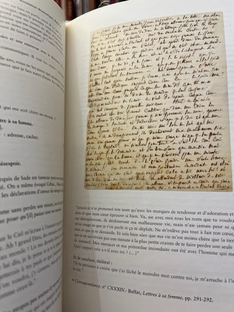 Donatien Alphonse Franois, Marquis de Sade: Lettres Autographes - ditions Originales