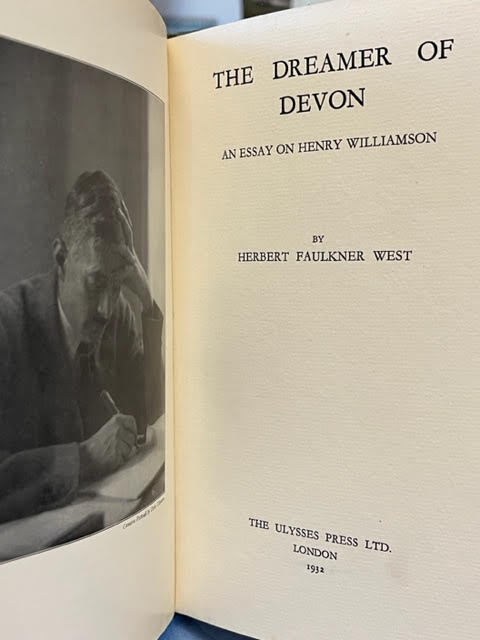 The Dreamer of Devon: An Essay on Henry Williamson