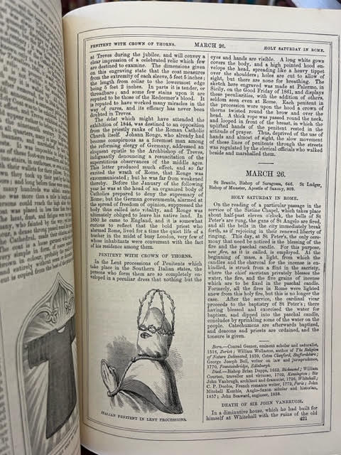 The Book of Days : A Miscellany of Popular Antiquities in Connection with the Calendar. Including Anecdote, Biography and History, Curiosities of Literature, and Oddities of Human Life and Character In two volumes