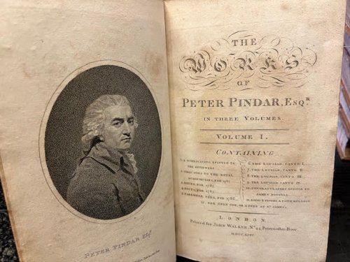 The Works of Peter Pindar, Esq. in Three Volumes