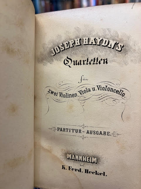 Joseph Hadyn's Quartetten fur zwei Violinen, Viola u. Violoncello. 4: No. 43-59