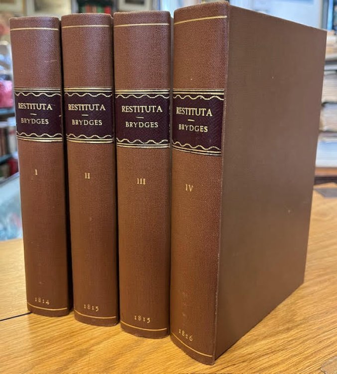 Restitua; or, Titles, Extracts, and Characters of Old Books in English Literature, Revived.