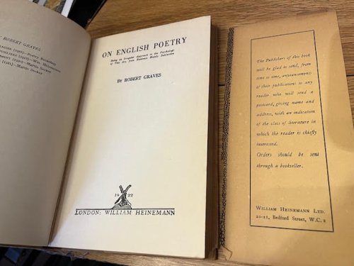 On English Poetry, Being an Irregular Approach to the Psychology of This Art from Evidence Mainly Subjective