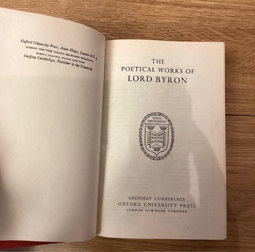 The Poetical Works of Lord Byron