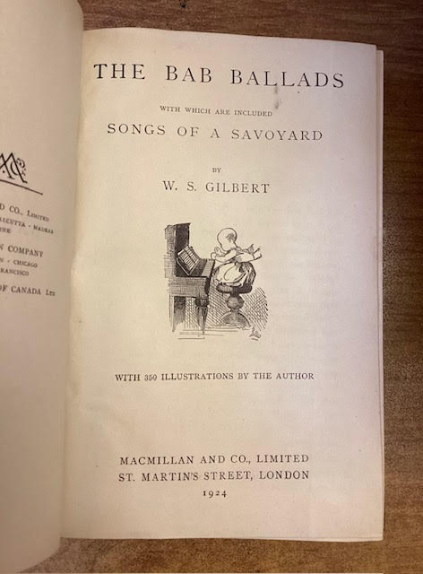 The Bab Ballads, with which are included Songs of a Savoyard