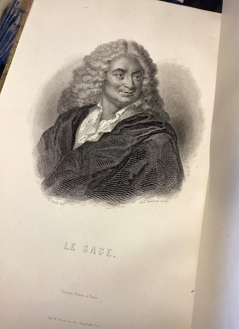 Histoire de Gil Blas De Santillane Par Le Sage [Two volumes] avec les principales remarques des divers annotateurs, precedee d'une notice par M. Sainte-Beuve des jugements et temoignages sur Le Sage et sur Gil Blas. Suivie de Turcaret et de Crispin, rival de son maitre