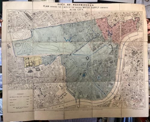 City of Westminster: Plan Shewing the Limits of the Various Water Supply Companies in the City