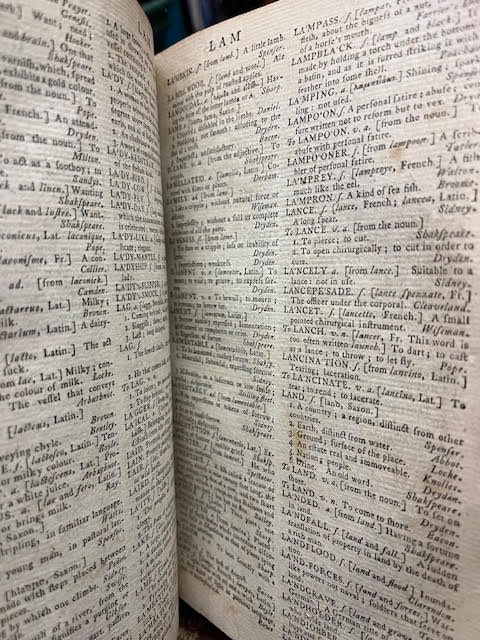 A Dictionary of the English Language : In which the Words are deduced from their Originals, Explained in their Different Meanings, and Authorised by the Names of the Writers in whose Works they are found. Abstracted from the Folio Edition.