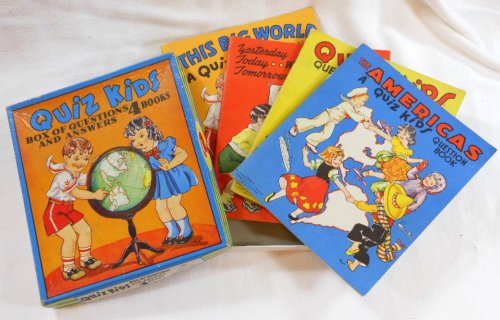 Quiz Kids. Box of Questions and Answers. 4 Books: Questions and Answers, The Americas, This Big World, Yesterday Today Tomorrow