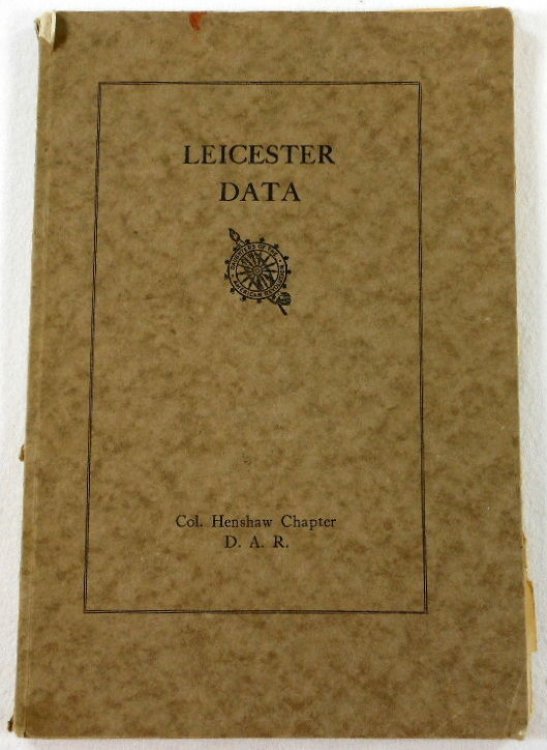 Handbook of Historical Data Concerning Leicester, Massachusetts