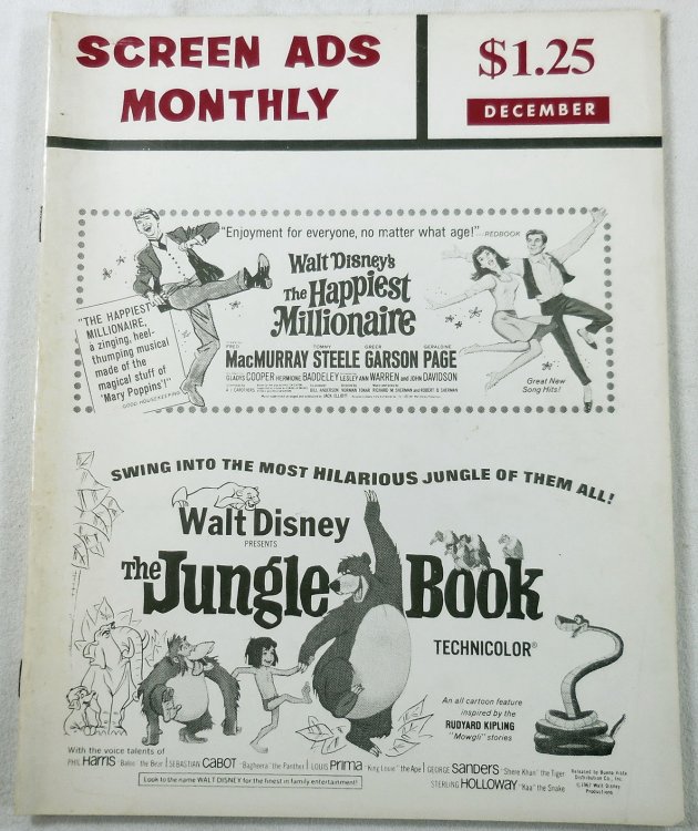 Screen Ads Monthly. Vol. 1, No. 3 - December 1967 [Walt Disney Issue]