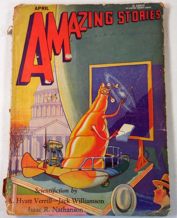 Amazing Stories Magazine Scientifiction. April 1930. Volume 5, No. 1