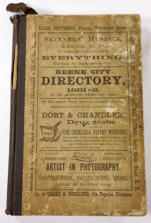 Keene City Directory for the Years 1881-2, Embraicing a General Directory of the Citizens, a Full Business Directory. [New Hampshire]