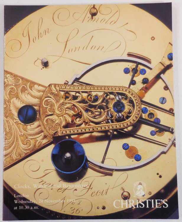 Important Clocks, Watches and Barometers. Christie's London: 24 November 1993. Sale GUIDON-5084