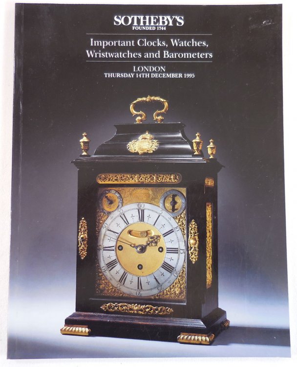 Important Clocks, Watches, Wristwatches and Barometers. Sotheby's London: 14 December 1995. Sale LN5748 SAGITTARIUS