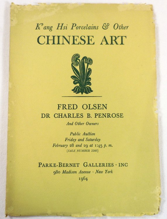 Image for K'ang Hsi Porcelains & Other Chinese Art. Parke-Bernet Galleries, New York: February 28 and 29, 1964 K'ang Hsi Porcelains & Other Chinese Art. Parke-Bernet Galleries, New York: February 28 and 29, 1964