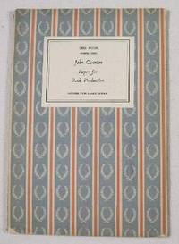 Paper for Book Production. The Book, Number Three