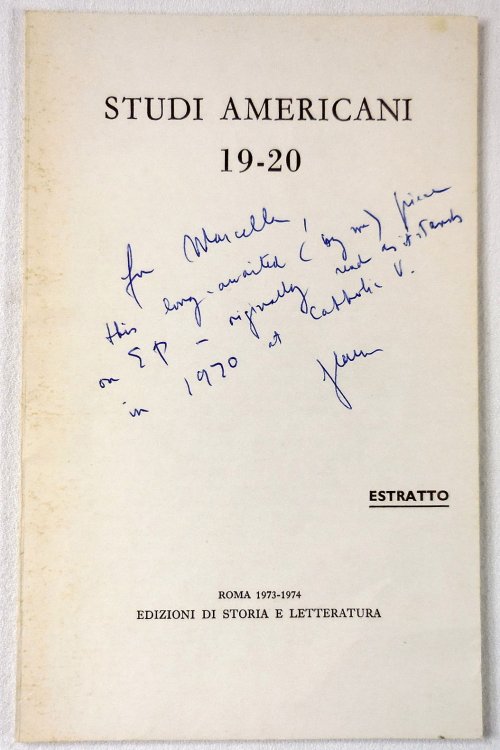 Ezra Pound as Translator of Italian Poetry. Studi Americani 19-20. Estratto
