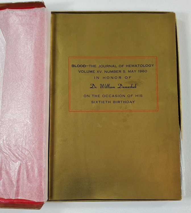 Blood - The Journal of Hematology. Volume XV, Number 5, May 1960. In Honor of Dr. William Dameshek on the Occasion of His Sixtieth Birthday