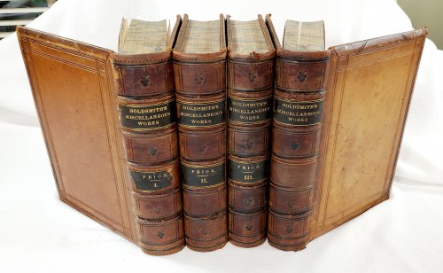 The Miscellaneous Works of Oliver Goldsmith, Including a Variety of Pieces Now First Collected. In Four [4] Volumes