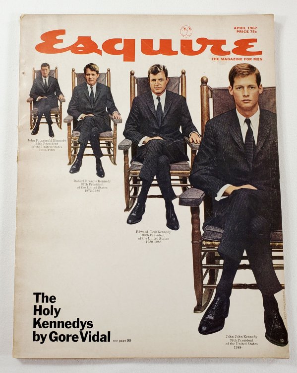 Esquire: The Magazine for Men. April 1967. Cover Story: The Holy Kennedys By Gore Vidal
