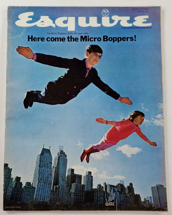 Esquire: The Magazine for Men. March 1968. Cover Story: Here Come the Micro Boppers!