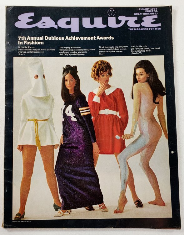 Esquire: The Magazine for Men. January 1968. Cover Story: 7th Annual Dubious Achievement Awards
