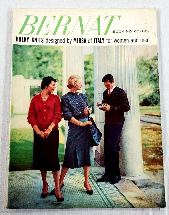 Bulky Knits Designed By Mirsa of Italy for Women and Men. Bernat Handicrafter Book No. 65