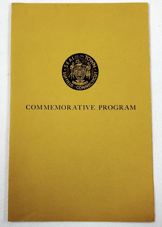 Suffield, Connecticut 300th Anniversary Commemorative Program. October 12, 1970