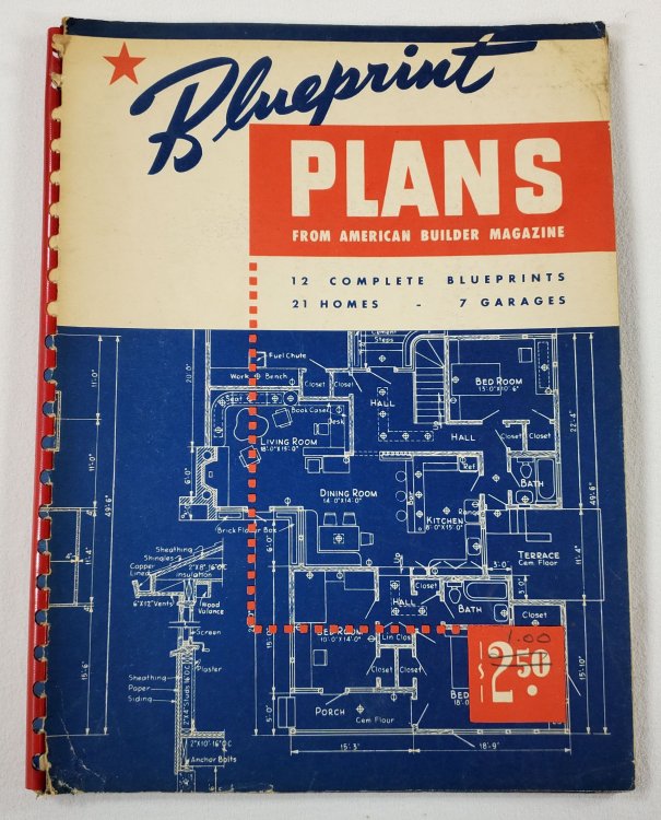 Blueprint Plans from American Builder Magazine [12 Complete Blueprints, 21 Homes, 7 Garages]