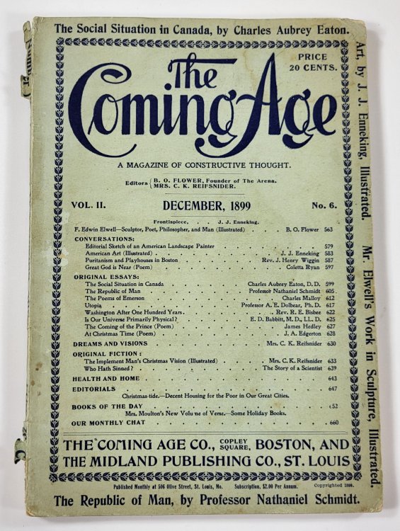 The Coming Age: A Magazine of Contructive Thought. Vol. II, No. 6, December 1899