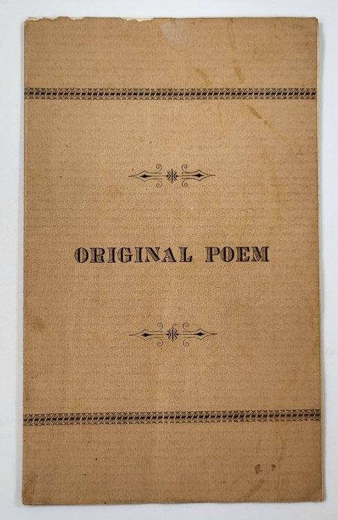 Original Poem. Read at the Meeting with Miss Mamie Isham, Friday Evening, May 31, 1889