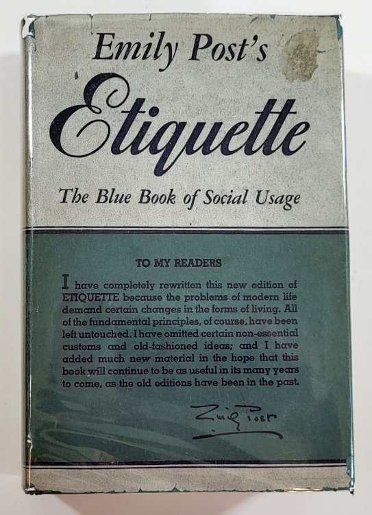 Etiquette: The Blue Book of Social Usage