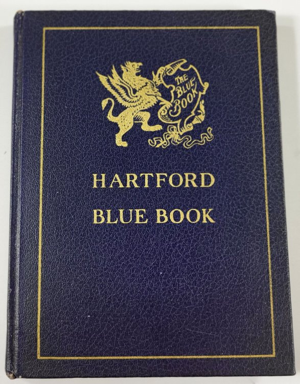 The Blue Book for Hartford and Nearby Places 1938 [Connecticut]