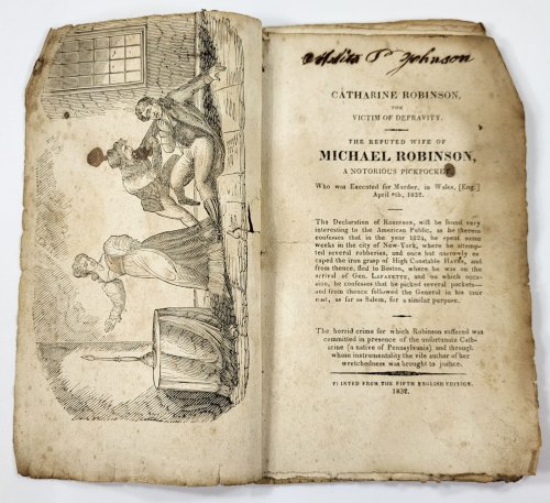 Catharine Robinson, the Victim of Depravity. The Reputed Wife of Michael Robinson, a Notorious Pickpocket. Who Was Executed for Murder, in Wales, [England] April 6th, 1832