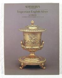 Sotheby's : Important English Silver : London : November 19, 1987 : Sale No. 'CHATTANOOGA'
