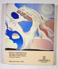 Christie's : Important American Paintings, Drawings and Sculpture of the 18th, 19th and 20th Centuries, Afternoon Session : New York : Decmeber 4, 1987 : Sale No. DANIEL-6512