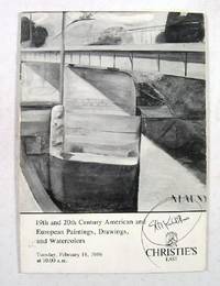 Christie's East : 19th and 20th Century American and European paintings, Drawings and Watercolors : New York : February 18, 1986 : Sale No. 6077