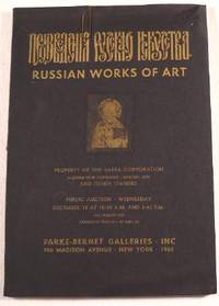 Russian Works of Art, Property of The Satra Corporation, Aquired from NovoExport, Moscow, USSR, and Other Owners : New York : December 18, 1968 : Sale No. 2783
