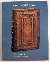 Sotheby's : Continental Books : London : June 5, 1998 : Sale No. LN8334