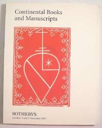 Sotheby's : Continental Books and Manuscripts : London : December 4-5, 1997 : Sale No. LN7731
