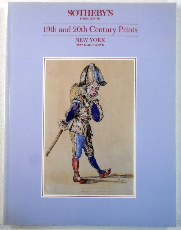 Sotheby's : 19th and 20th Century Prints : New York : May 12-13, 1988 : Sale No. 5713 'RHONE'