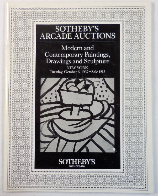 Sotheby's : Modern and Contemporary Paintings, Drawings and Sculpture : New York : October 6, 1987 : Sale No. 1215