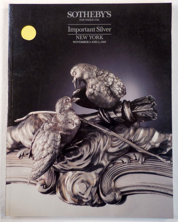 Sotheby's : Important Silver : New York : November 2-3, 1989 : Sale No. 5922 'PORTLAND'