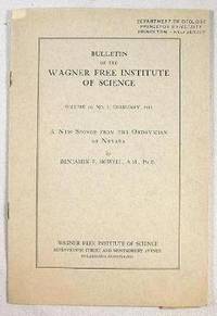 A New Sponge from the Ordovician of Nevada. Bulletin of the Wagner Free Institute of Science Vol. 16, No. 1, February 1941