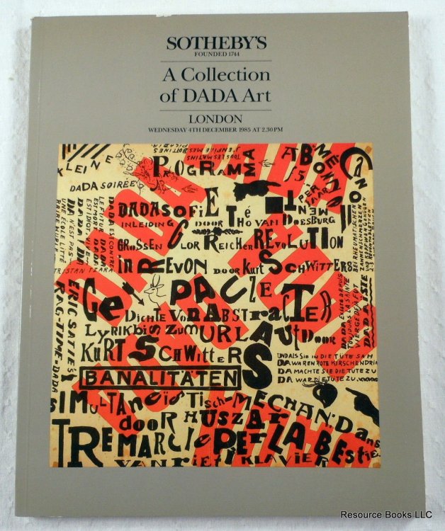 Sotheby's: A Collection of DADA Art. London: December 4th, 1985. Sale DADA